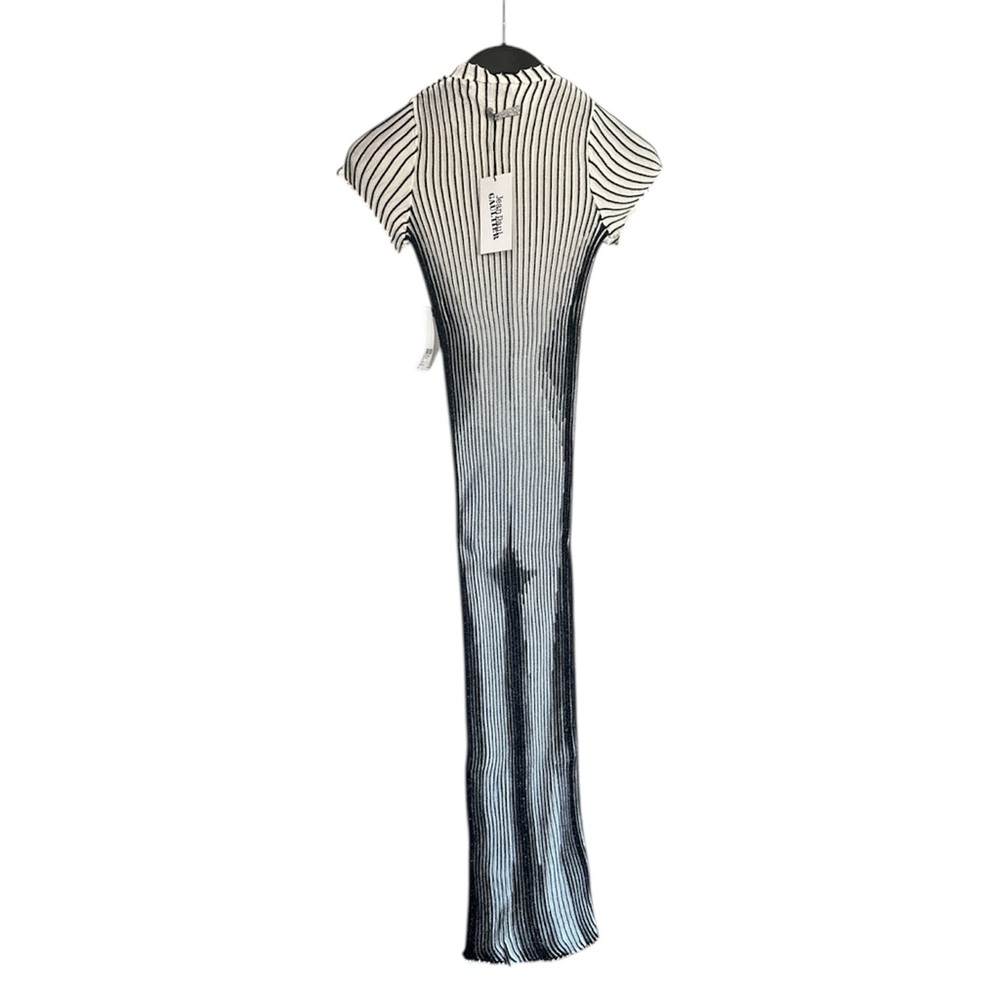 Jean Paul Gaultier Black and White Lurex Metallic Trompe L’oeil Body Knit Dress - Picture 5 of 14
